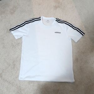 Adidas - Essentials 3 Stripe T Shirt (Dry Fit)